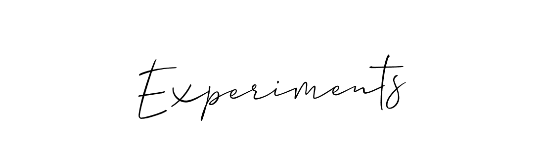 How to Draw Experiments signature style? Allison_Script is a latest design signature styles for name Experiments. Experiments signature style 2 images and pictures png