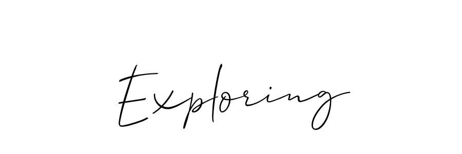 Also we have Exploring name is the best signature style. Create professional handwritten signature collection using Allison_Script autograph style. Exploring signature style 2 images and pictures png