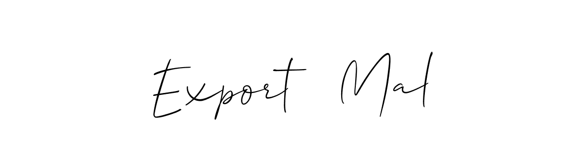 Use a signature maker to create a handwritten signature online. With this signature software, you can design (Allison_Script) your own signature for name Export   Mal. Export   Mal signature style 2 images and pictures png