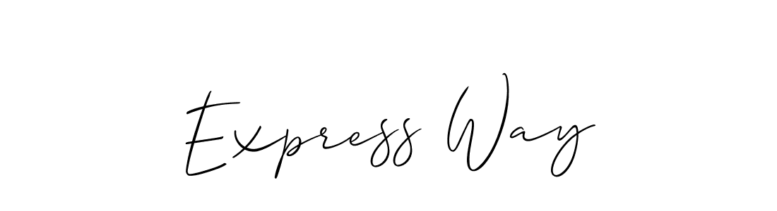 How to make Express Way name signature. Use Allison_Script style for creating short signs online. This is the latest handwritten sign. Express Way signature style 2 images and pictures png