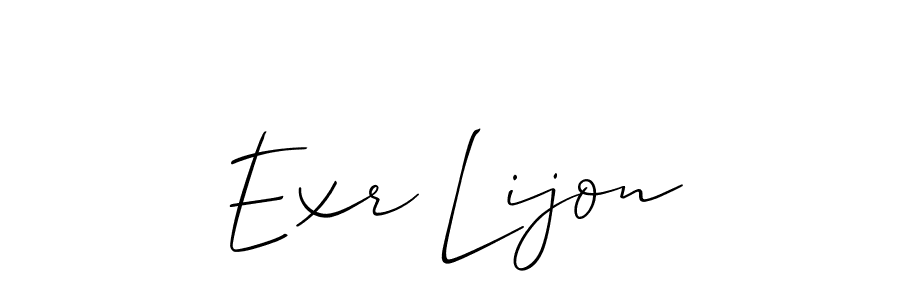 It looks lik you need a new signature style for name Exr Lijon. Design unique handwritten (Allison_Script) signature with our free signature maker in just a few clicks. Exr Lijon signature style 2 images and pictures png