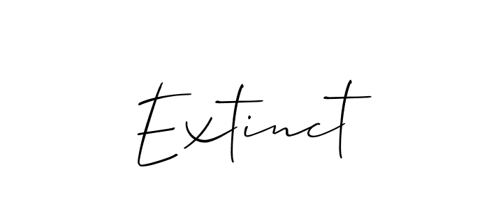 Use a signature maker to create a handwritten signature online. With this signature software, you can design (Allison_Script) your own signature for name Extinct. Extinct signature style 2 images and pictures png