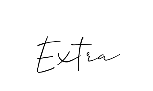 Create a beautiful signature design for name Extra. With this signature (Allison_Script) fonts, you can make a handwritten signature for free. Extra signature style 2 images and pictures png