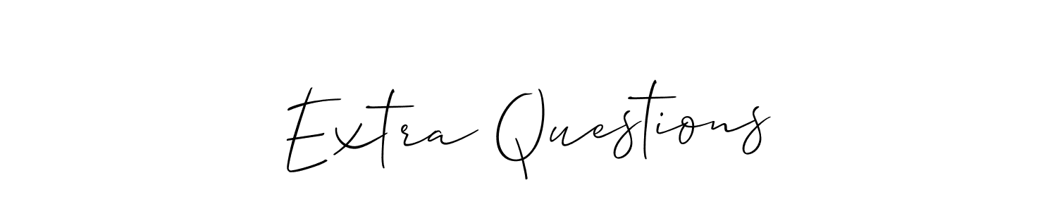 Extra Questions stylish signature style. Best Handwritten Sign (Allison_Script) for my name. Handwritten Signature Collection Ideas for my name Extra Questions. Extra Questions signature style 2 images and pictures png