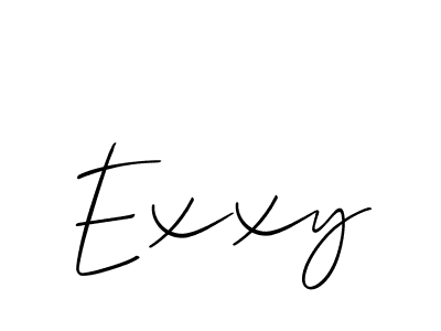 How to Draw Exxy signature style? Allison_Script is a latest design signature styles for name Exxy. Exxy signature style 2 images and pictures png