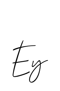 How to make Ey signature? Allison_Script is a professional autograph style. Create handwritten signature for Ey name. Ey signature style 2 images and pictures png