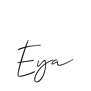 You should practise on your own different ways (Allison_Script) to write your name (Eya) in signature. don't let someone else do it for you. Eya signature style 2 images and pictures png