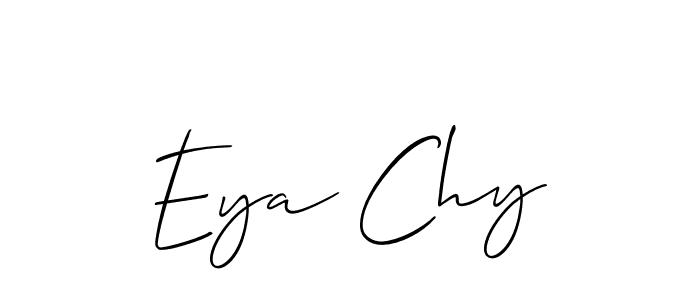 Allison_Script is a professional signature style that is perfect for those who want to add a touch of class to their signature. It is also a great choice for those who want to make their signature more unique. Get Eya Chy name to fancy signature for free. Eya Chy signature style 2 images and pictures png