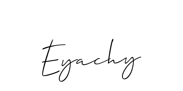 Allison_Script is a professional signature style that is perfect for those who want to add a touch of class to their signature. It is also a great choice for those who want to make their signature more unique. Get Eyachy name to fancy signature for free. Eyachy signature style 2 images and pictures png
