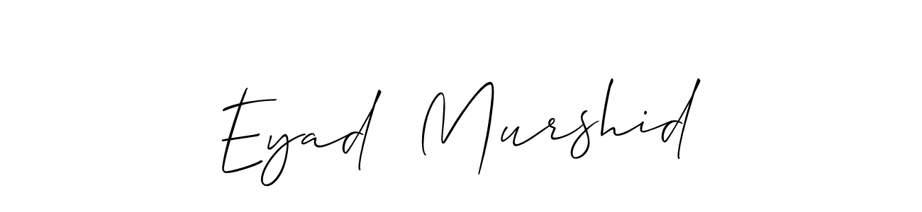 You should practise on your own different ways (Allison_Script) to write your name (Eyad  Murshid) in signature. don't let someone else do it for you. Eyad  Murshid signature style 2 images and pictures png