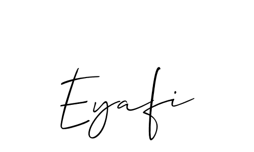 Make a beautiful signature design for name Eyafi. With this signature (Allison_Script) style, you can create a handwritten signature for free. Eyafi signature style 2 images and pictures png