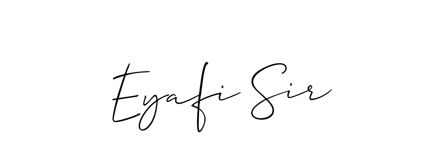 Create a beautiful signature design for name Eyafi Sir. With this signature (Allison_Script) fonts, you can make a handwritten signature for free. Eyafi Sir signature style 2 images and pictures png