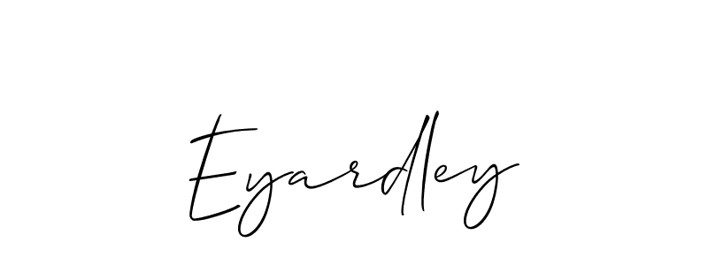 Use a signature maker to create a handwritten signature online. With this signature software, you can design (Allison_Script) your own signature for name Eyardley. Eyardley signature style 2 images and pictures png