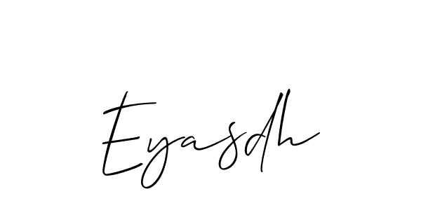 The best way (Allison_Script) to make a short signature is to pick only two or three words in your name. The name Eyasdh include a total of six letters. For converting this name. Eyasdh signature style 2 images and pictures png