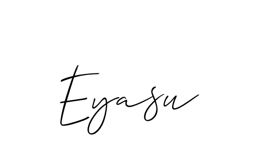 Make a beautiful signature design for name Eyasu. With this signature (Allison_Script) style, you can create a handwritten signature for free. Eyasu signature style 2 images and pictures png
