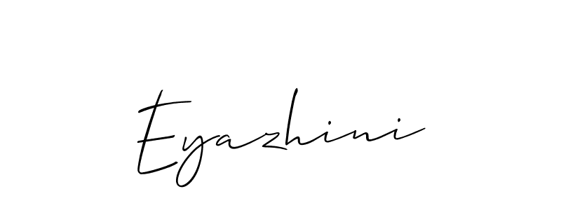 Also we have Eyazhini name is the best signature style. Create professional handwritten signature collection using Allison_Script autograph style. Eyazhini signature style 2 images and pictures png