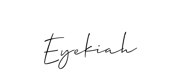Make a beautiful signature design for name Eyekiah. With this signature (Allison_Script) style, you can create a handwritten signature for free. Eyekiah signature style 2 images and pictures png