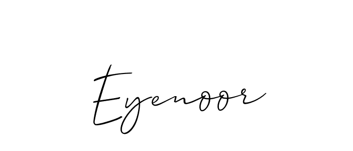 if you are searching for the best signature style for your name Eyenoor. so please give up your signature search. here we have designed multiple signature styles  using Allison_Script. Eyenoor signature style 2 images and pictures png