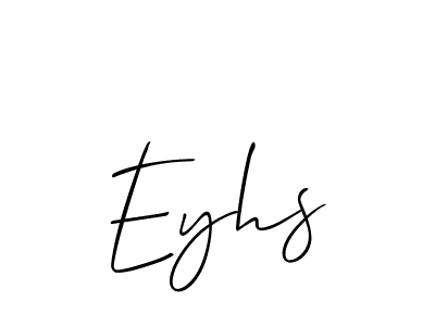 Also You can easily find your signature by using the search form. We will create Eyhs name handwritten signature images for you free of cost using Allison_Script sign style. Eyhs signature style 2 images and pictures png