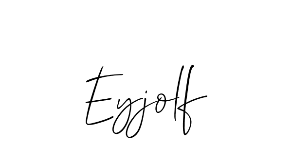 if you are searching for the best signature style for your name Eyjolf. so please give up your signature search. here we have designed multiple signature styles  using Allison_Script. Eyjolf signature style 2 images and pictures png
