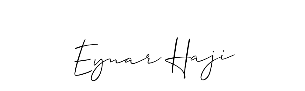 How to make Eynar Haji name signature. Use Allison_Script style for creating short signs online. This is the latest handwritten sign. Eynar Haji signature style 2 images and pictures png