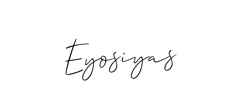 if you are searching for the best signature style for your name Eyosiyas. so please give up your signature search. here we have designed multiple signature styles  using Allison_Script. Eyosiyas signature style 2 images and pictures png