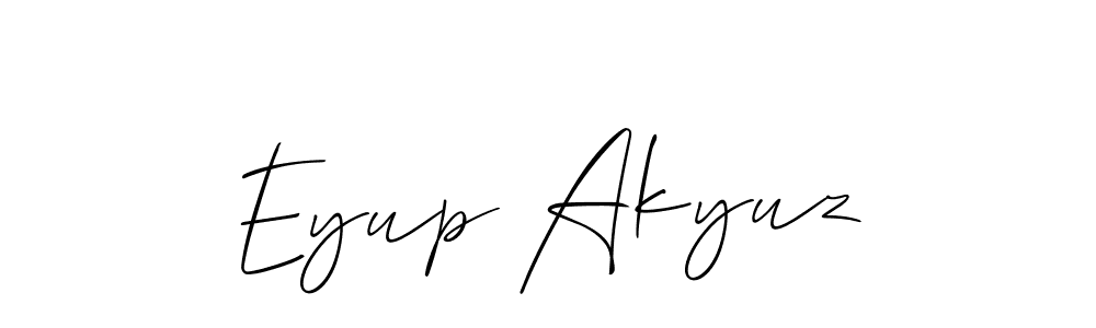 Create a beautiful signature design for name Eyup Akyuz. With this signature (Allison_Script) fonts, you can make a handwritten signature for free. Eyup Akyuz signature style 2 images and pictures png
