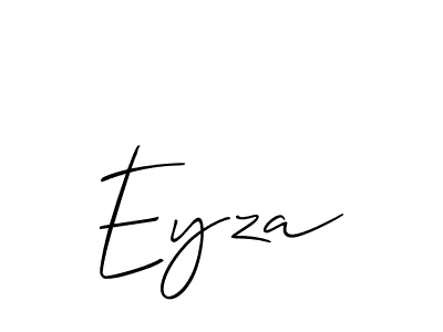 How to make Eyza signature? Allison_Script is a professional autograph style. Create handwritten signature for Eyza name. Eyza signature style 2 images and pictures png