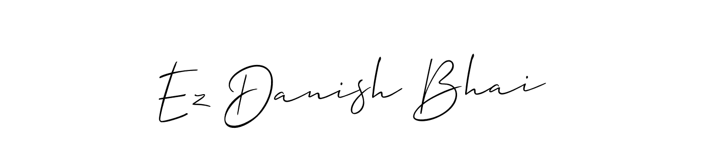 How to make Ez Danish Bhai signature? Allison_Script is a professional autograph style. Create handwritten signature for Ez Danish Bhai name. Ez Danish Bhai signature style 2 images and pictures png