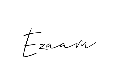 You should practise on your own different ways (Allison_Script) to write your name (Ezaam) in signature. don't let someone else do it for you. Ezaam signature style 2 images and pictures png