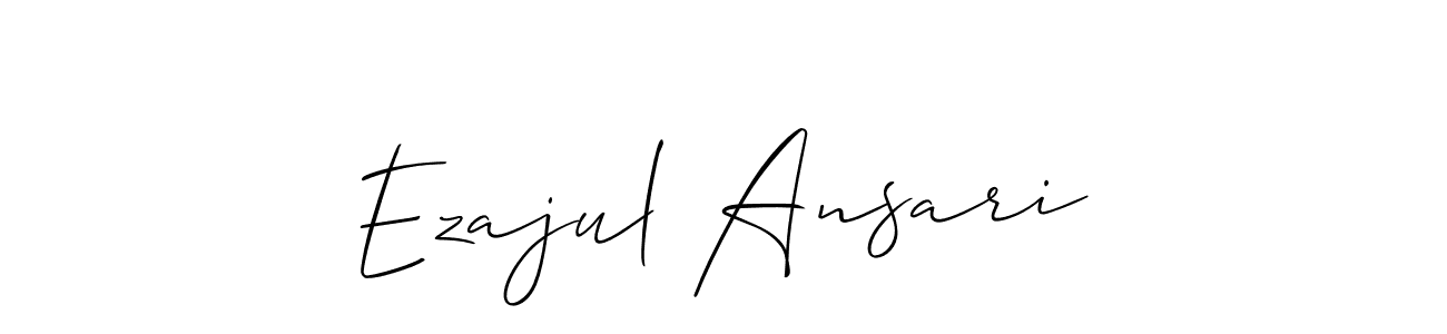 Create a beautiful signature design for name Ezajul Ansari. With this signature (Allison_Script) fonts, you can make a handwritten signature for free. Ezajul Ansari signature style 2 images and pictures png