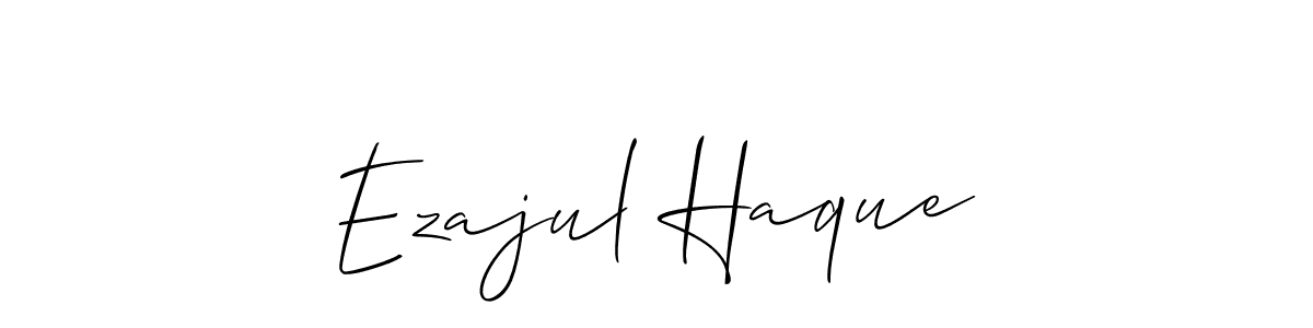 Similarly Allison_Script is the best handwritten signature design. Signature creator online .You can use it as an online autograph creator for name Ezajul Haque. Ezajul Haque signature style 2 images and pictures png