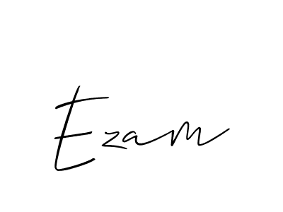 How to Draw Ezam signature style? Allison_Script is a latest design signature styles for name Ezam. Ezam signature style 2 images and pictures png