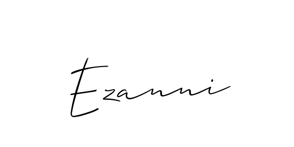 How to make Ezanni name signature. Use Allison_Script style for creating short signs online. This is the latest handwritten sign. Ezanni signature style 2 images and pictures png