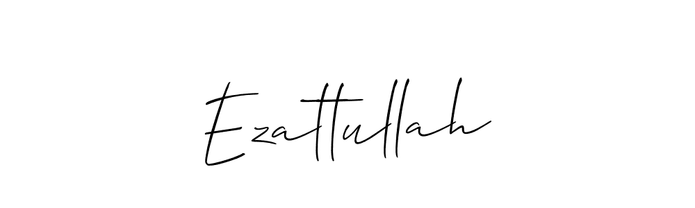 How to make Ezattullah name signature. Use Allison_Script style for creating short signs online. This is the latest handwritten sign. Ezattullah signature style 2 images and pictures png