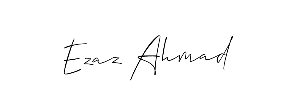 Allison_Script is a professional signature style that is perfect for those who want to add a touch of class to their signature. It is also a great choice for those who want to make their signature more unique. Get Ezaz Ahmad name to fancy signature for free. Ezaz Ahmad signature style 2 images and pictures png