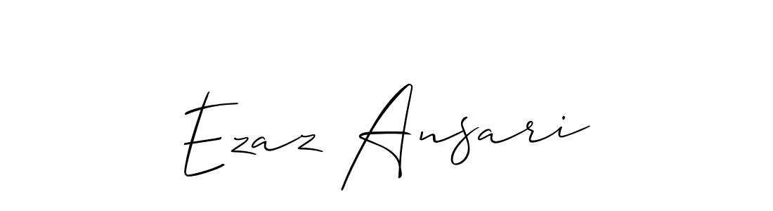 if you are searching for the best signature style for your name Ezaz Ansari. so please give up your signature search. here we have designed multiple signature styles  using Allison_Script. Ezaz Ansari signature style 2 images and pictures png