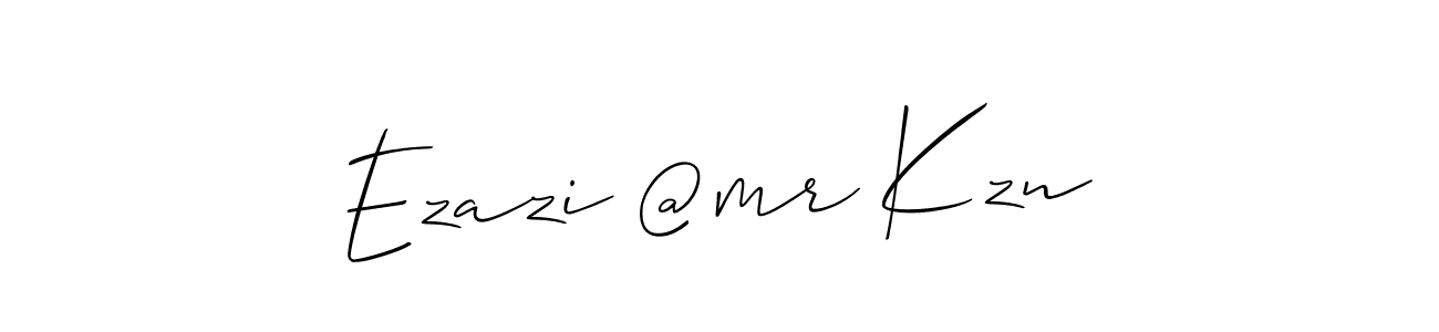 Create a beautiful signature design for name Ezazi @mr Kzn. With this signature (Allison_Script) fonts, you can make a handwritten signature for free. Ezazi @mr Kzn signature style 2 images and pictures png