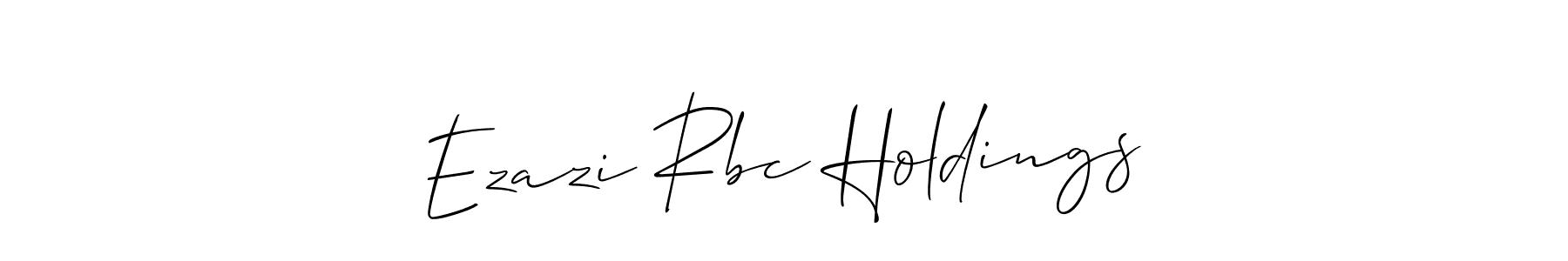 Use a signature maker to create a handwritten signature online. With this signature software, you can design (Allison_Script) your own signature for name Ezazi Rbc Holdings. Ezazi Rbc Holdings signature style 2 images and pictures png