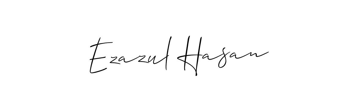 Create a beautiful signature design for name Ezazul Hasan. With this signature (Allison_Script) fonts, you can make a handwritten signature for free. Ezazul Hasan signature style 2 images and pictures png