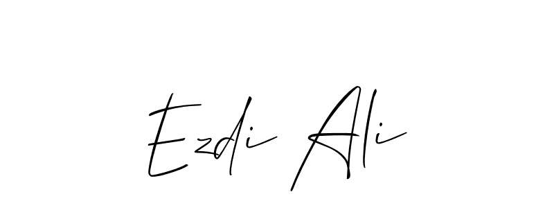 Allison_Script is a professional signature style that is perfect for those who want to add a touch of class to their signature. It is also a great choice for those who want to make their signature more unique. Get Ezdi Ali name to fancy signature for free. Ezdi Ali signature style 2 images and pictures png