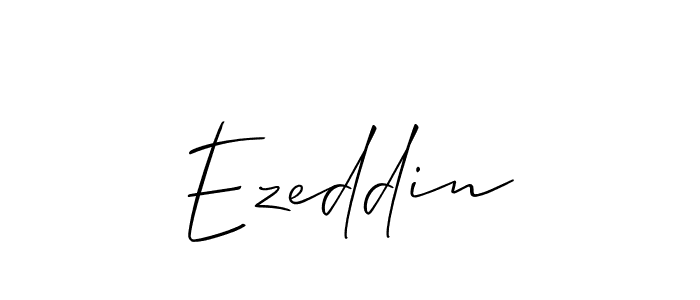 Design your own signature with our free online signature maker. With this signature software, you can create a handwritten (Allison_Script) signature for name Ezeddin. Ezeddin signature style 2 images and pictures png