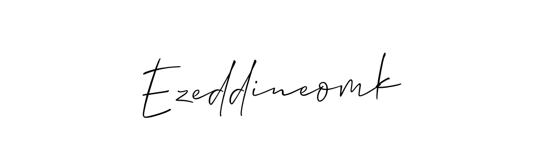 Create a beautiful signature design for name Ezeddineomk. With this signature (Allison_Script) fonts, you can make a handwritten signature for free. Ezeddineomk signature style 2 images and pictures png