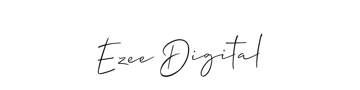 How to make Ezee Digital name signature. Use Allison_Script style for creating short signs online. This is the latest handwritten sign. Ezee Digital signature style 2 images and pictures png
