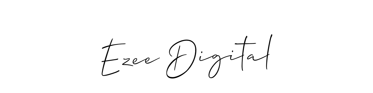 How to make Ezee Digital name signature. Use Allison_Script style for creating short signs online. This is the latest handwritten sign. Ezee Digital signature style 2 images and pictures png