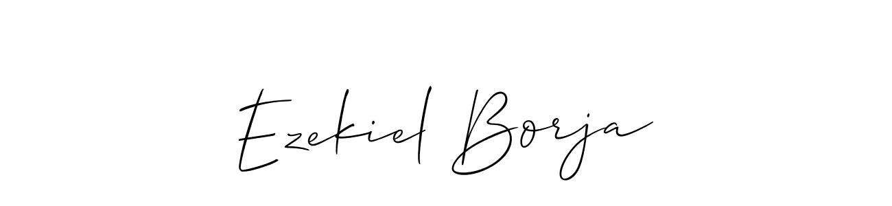 Also we have Ezekiel Borja name is the best signature style. Create professional handwritten signature collection using Allison_Script autograph style. Ezekiel Borja signature style 2 images and pictures png