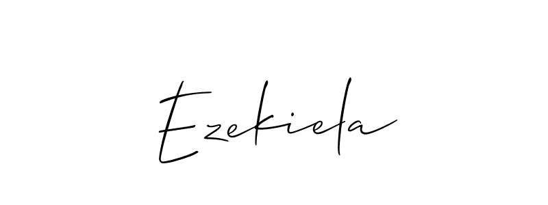 You should practise on your own different ways (Allison_Script) to write your name (Ezekiela) in signature. don't let someone else do it for you. Ezekiela signature style 2 images and pictures png