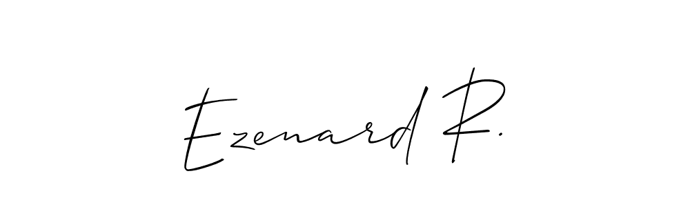 Create a beautiful signature design for name Ezenard R.. With this signature (Allison_Script) fonts, you can make a handwritten signature for free. Ezenard R. signature style 2 images and pictures png