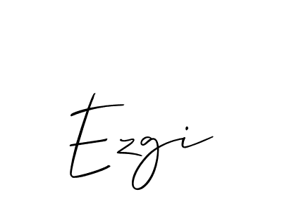 Create a beautiful signature design for name Ezgi. With this signature (Allison_Script) fonts, you can make a handwritten signature for free. Ezgi signature style 2 images and pictures png