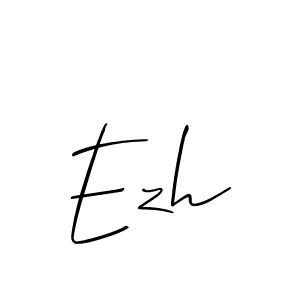 Also You can easily find your signature by using the search form. We will create Ezh name handwritten signature images for you free of cost using Allison_Script sign style. Ezh signature style 2 images and pictures png